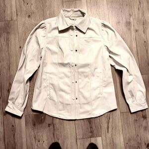 Blank NYC Puffy Shoulder Jacket Off White Size M